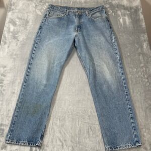 Polo Jeans Mens 36x30 Ralph Lauren Light Wash Straight Leg Denim Jeans Blue